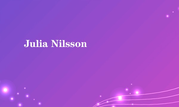 Julia Nilsson