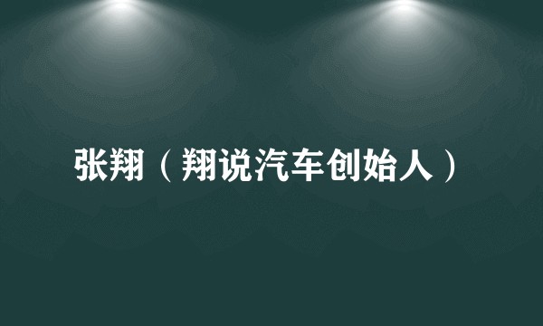 张翔（翔说汽车创始人）