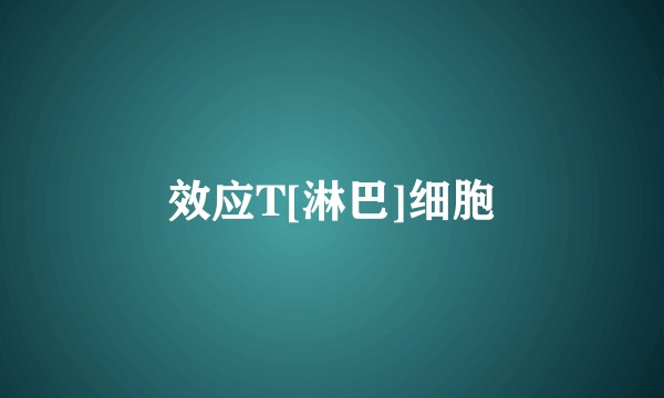 效应T[淋巴]细胞