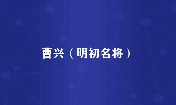 曹兴（明初名将）