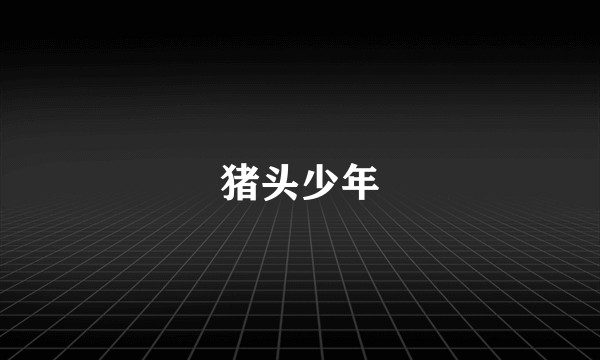 猪头少年