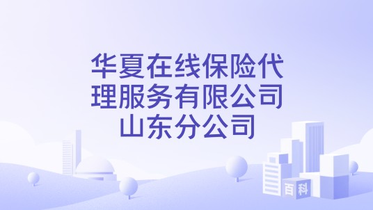 华夏在线保险代理服务有限公司山东分公司