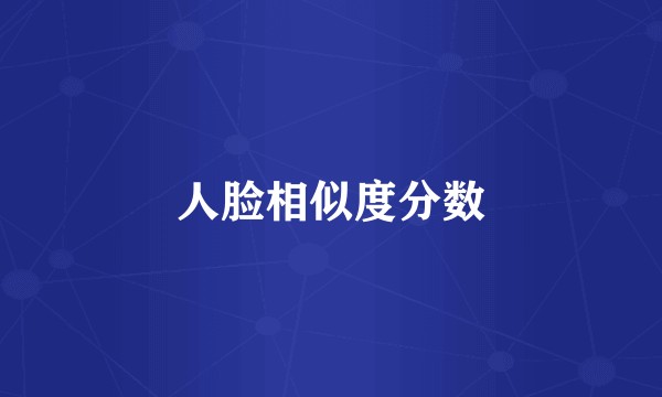 人脸相似度分数