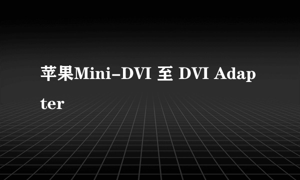 苹果Mini-DVI 至 DVI Adapter