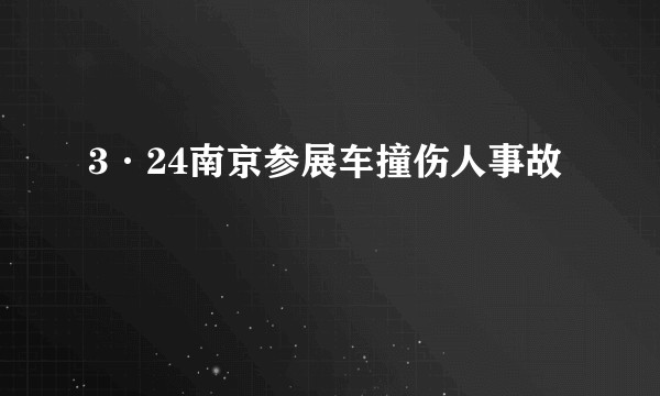 3·24南京参展车撞伤人事故