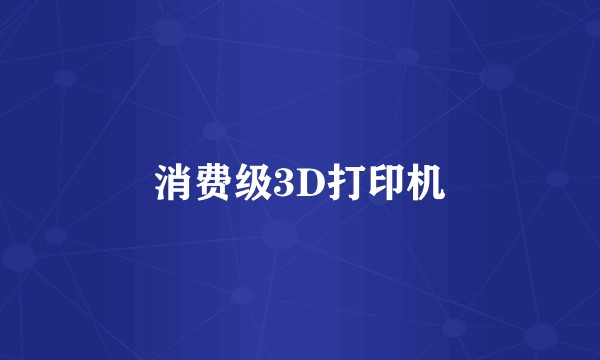 消费级3D打印机