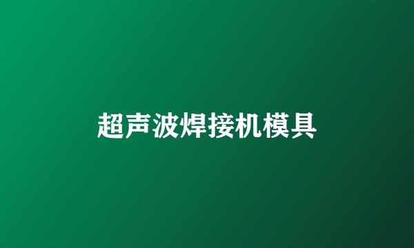 超声波焊接机模具
