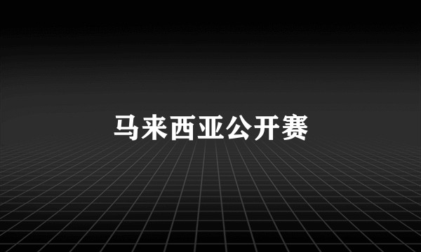 马来西亚公开赛