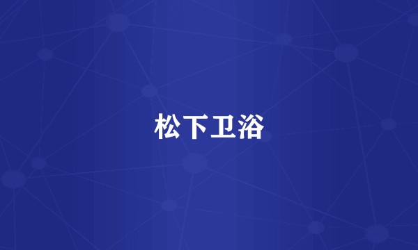 松下卫浴