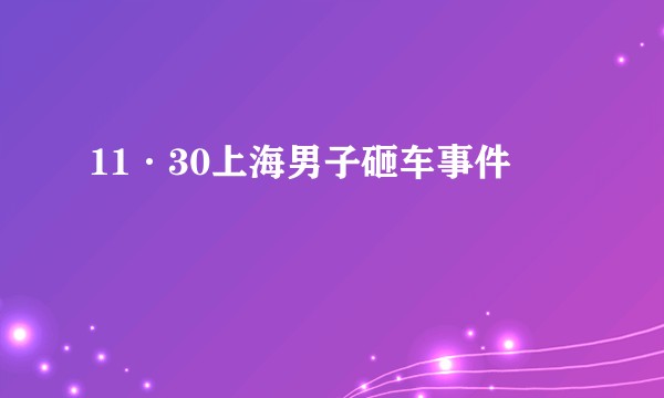 11·30上海男子砸车事件