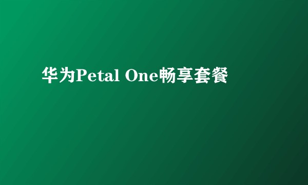 华为Petal One畅享套餐