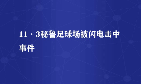 11·3秘鲁足球场被闪电击中事件
