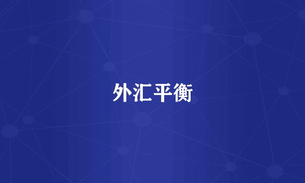 外汇平衡