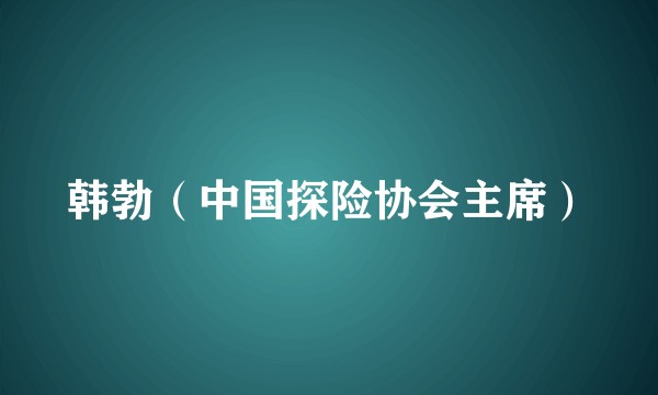 韩勃（中国探险协会主席）