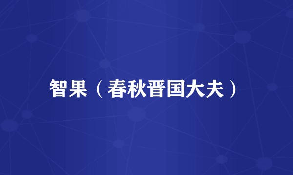 智果（春秋晋国大夫）