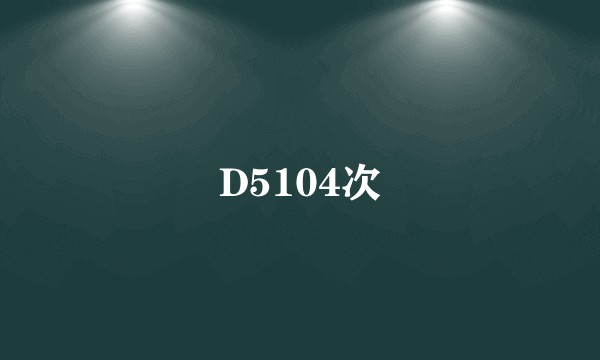 D5104次