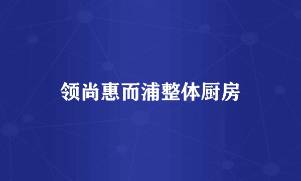 领尚惠而浦整体厨房