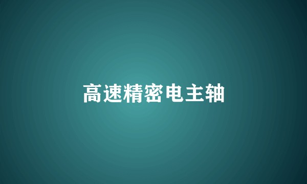 高速精密电主轴