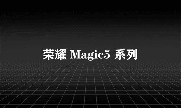 荣耀 Magic5 系列