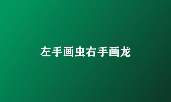 左手画虫右手画龙