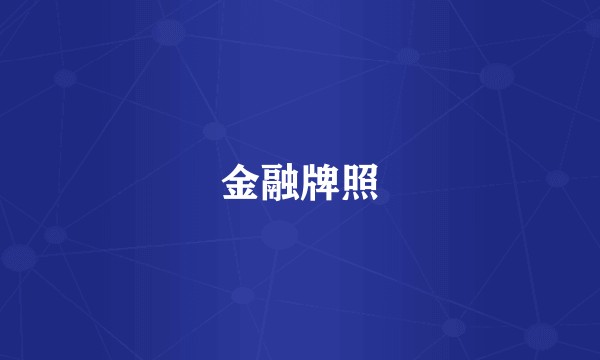 金融牌照