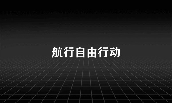 航行自由行动
