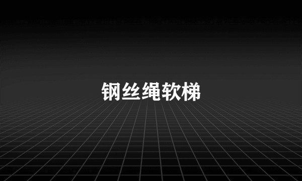 钢丝绳软梯