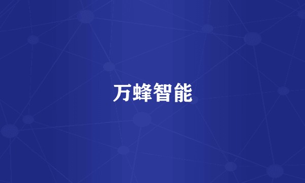 万蜂智能