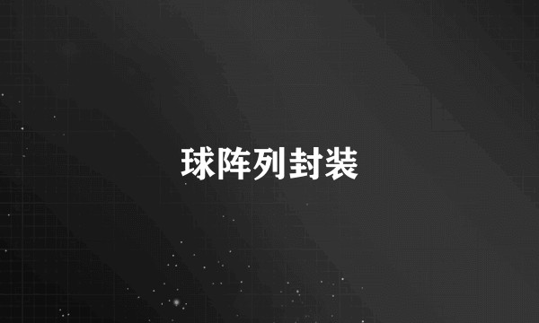 球阵列封装