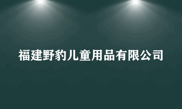 福建野豹儿童用品有限公司