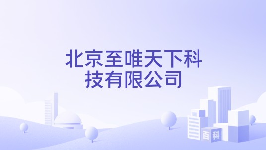北京至唯天下科技有限公司