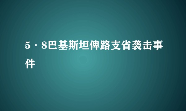 5·8巴基斯坦俾路支省袭击事件