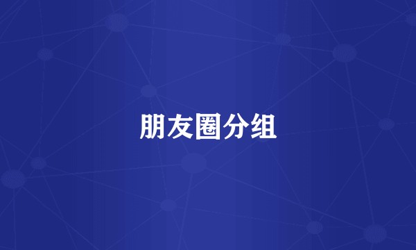 朋友圈分组