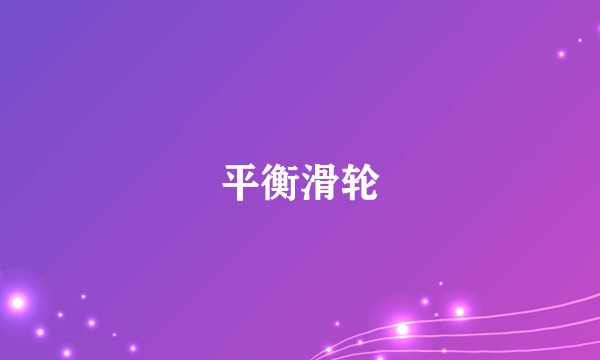 平衡滑轮
