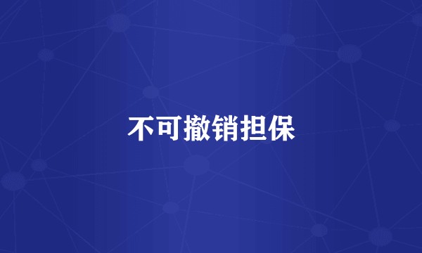 不可撤销担保