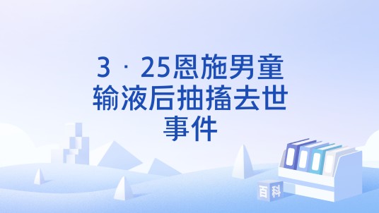 3·25恩施男童输液后抽搐去世事件