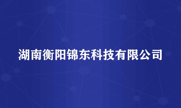 湖南衡阳锦东科技有限公司