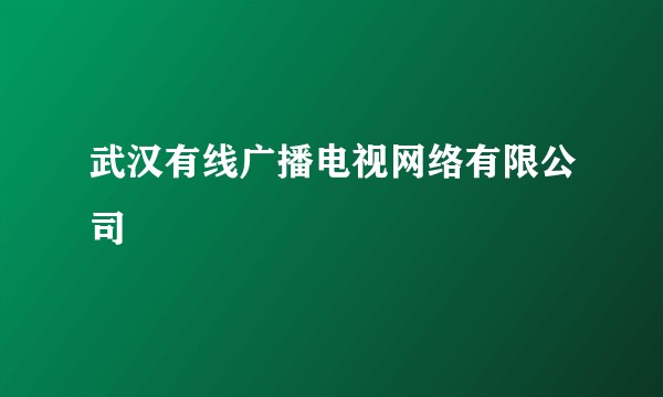 武汉有线广播电视网络有限公司