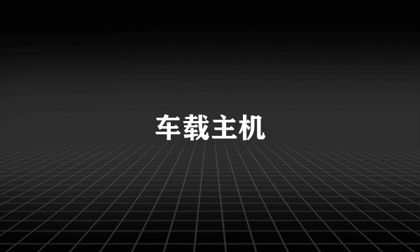 车载主机