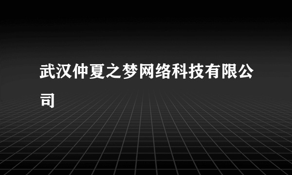 武汉仲夏之梦网络科技有限公司
