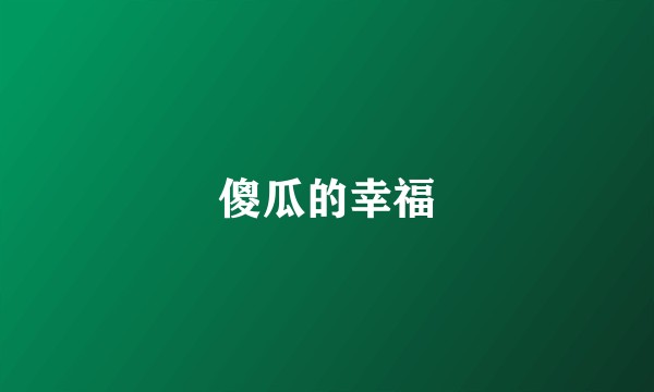 傻瓜的幸福