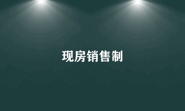 现房销售制
