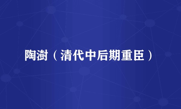 陶澍（清代中后期重臣）