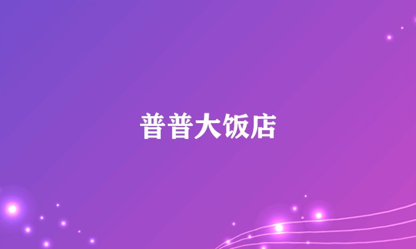 普普大饭店