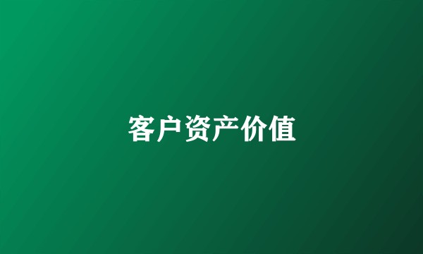 客户资产价值