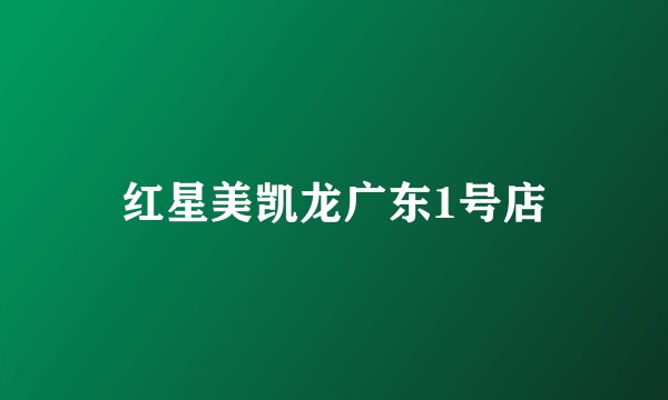 红星美凯龙广东1号店