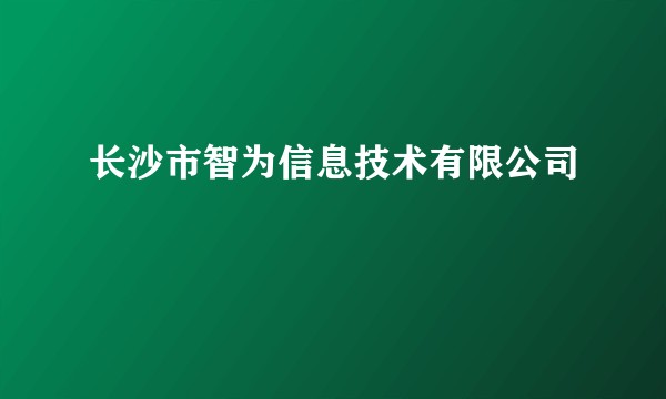 长沙市智为信息技术有限公司