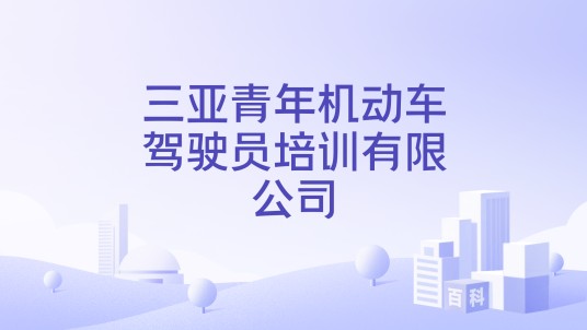 三亚青年机动车驾驶员培训有限公司