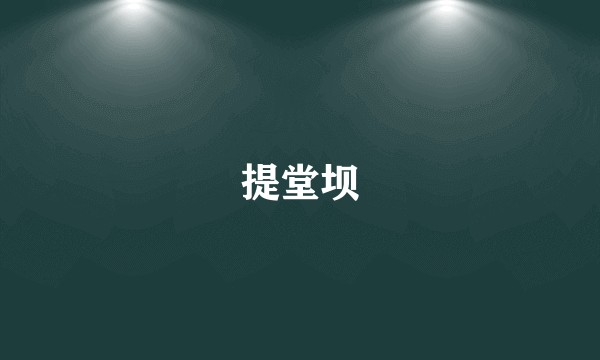提堂坝
