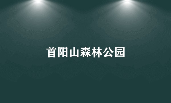 首阳山森林公园